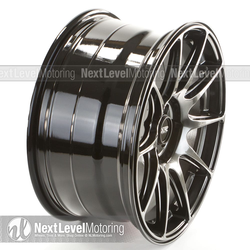XXR Wheels 527 Chromium Black Wheel with Painted Finish 17 x 8.25 inches //4 x 100 mm, 25 mm Offset